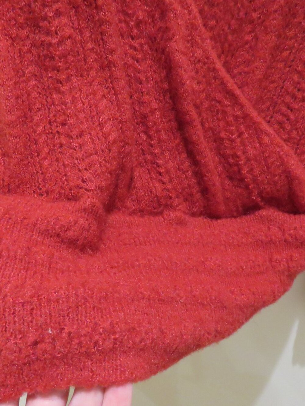 HALARA Sheer V Neck Long Sleeve Work Sweater-Front and Back Wearable Rose Bud - Picture 8 of 16